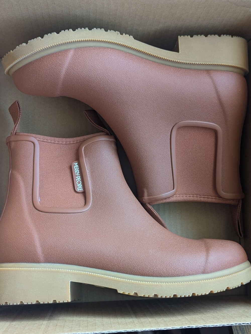 Women’s Chelsea Rain Boots in "Rust"